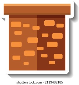 Isolated chimney on white background illustration