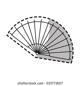 Isolated china fan design