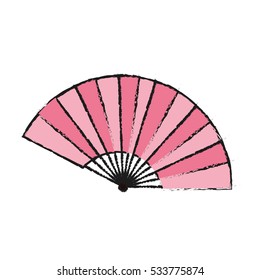 Isolated china fan design