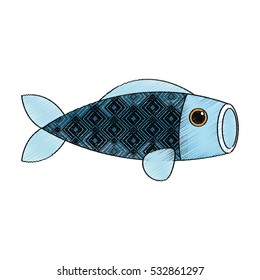 Isolated china fish decoration design