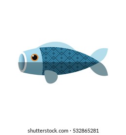 Isolated china fish decoration design