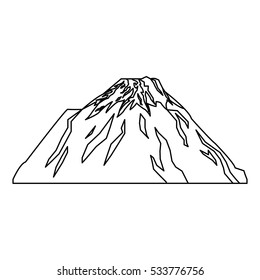 Isolated china mountain design
