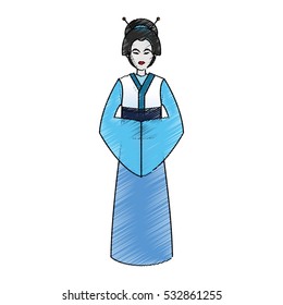 Isolated china woman design