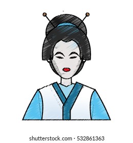 Isolated china woman design