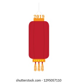 Isolated chinese lamp image. Vector illustration design
