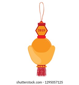 Isolated chinese lamp image. Vector illustration design