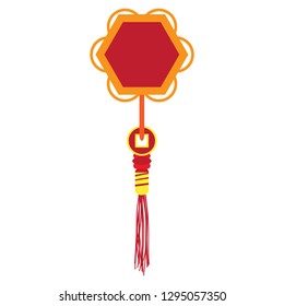 Isolated chinese lamp image. Vector illustration design