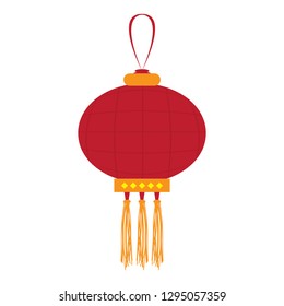 Isolated chinese lamp image. Vector illustration design