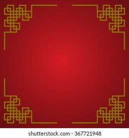 isolated Chinese traditional border and frame template. gold and red classic Chinese pattern. vector illustration