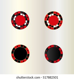 Isolated chip of casino for your design.
