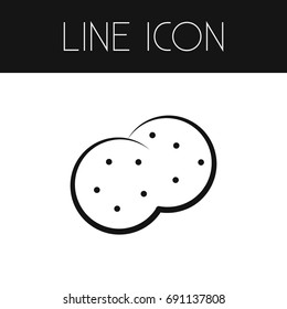 Isolated Chips Outline. French Fries Vector Element Can Be Used For Chips, French, Fries Design Concept.