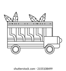 Isolated chiva icon Traditional colombian car Vector illustration