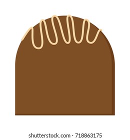Isolated chocolate candy on a white background, vector illustration