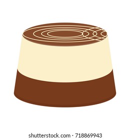 Isolated chocolate candy on a white background, vector illustration