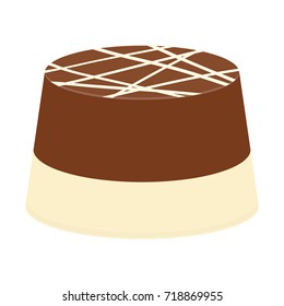 Isolated chocolate candy on a white background, vector illustration