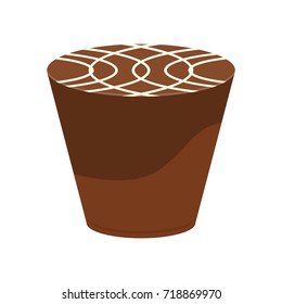 Isolated chocolate candy on a white background, vector illustration