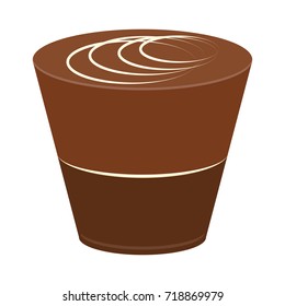 Isolated chocolate candy on a white background, vector illustration