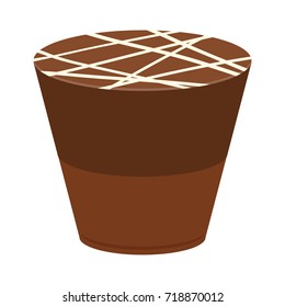 Isolated chocolate candy on a white background, vector illustration
