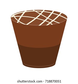 Isolated chocolate candy on a white background, vector illustration