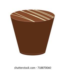 Isolated chocolate candy on a white background, vector illustration
