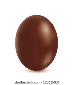 Isolated  chocolate egg