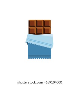 Isolated Chocolate Flat Icon. Bitter Vector Element Can Be Used For Chocolate, Shaped, Bitter Design Concept.