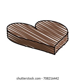Isolated chocolate heart design
