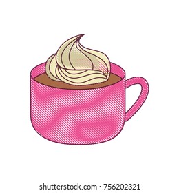 Isolated chocolate mug design
