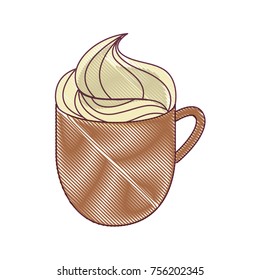 Isolated chocolate mug design