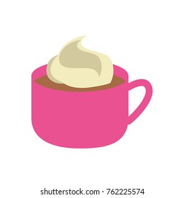 Isolated chocolate mug design