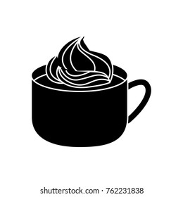 Isolated chocolate mug design