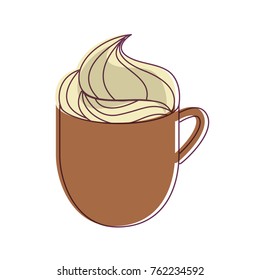 Isolated chocolate mug design