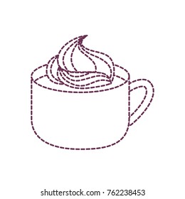 Isolated chocolate mug design