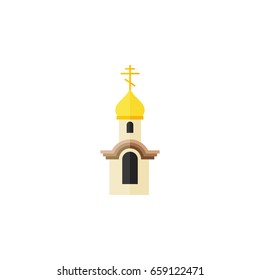 Isolated Christian Flat Icon. Structure Vector Element Can Be Used For Structure, Christian, Building Design Concept.