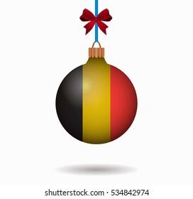isolated christmas ball belgium