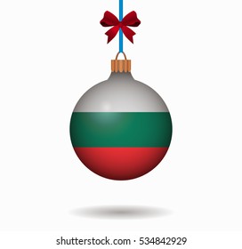 isolated christmas ball bulgaria