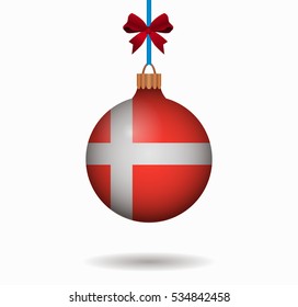 isolated christmas ball denmark