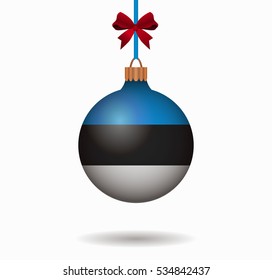 isolated christmas ball estonia