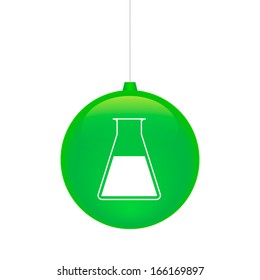 An isolated christmas ball with icon