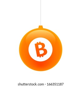 An isolated christmas ball with icon