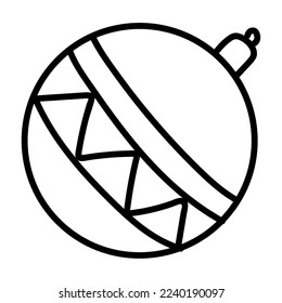 Icono de bola de navidad aislada Icono de diseño plano Ilustración vectorial