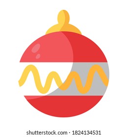 Isolated christmas ball icon. Christmas icon - Vector