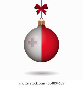 isolated christmas ball malta
