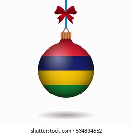 isolated christmas ball mauritius