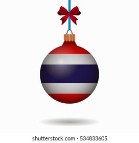 isolated christmas ball thailand