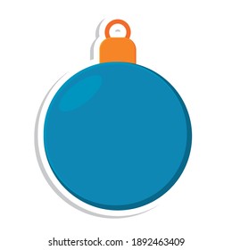 Isolated christmas ball. Christmas tree decoration - Vector