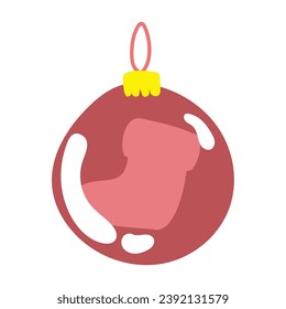 Isolated christmas ball tree icon Vector illustration