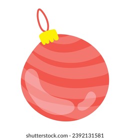 Isolated christmas ball tree icon Vector illustration