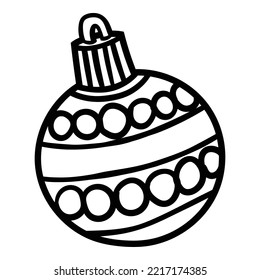 einzelne Weihnachtsball-Vektorgrafik