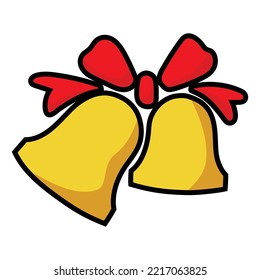 Isolated Christmas Bell Illustration, Vector Illustration for Christmas and Happy New Year Element